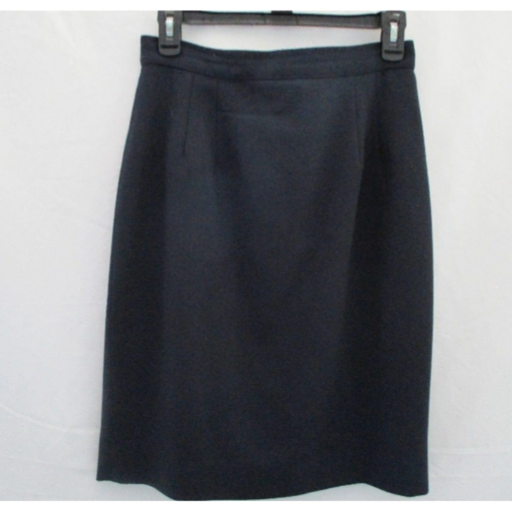 WOMENS TALBOTS PETITE SKIRT A LINE 10 CAREER BLUE